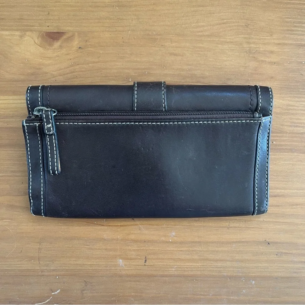 Classic Vintage COACH Brown Leather Soho Hampton Trifold Wallet 👜✨
